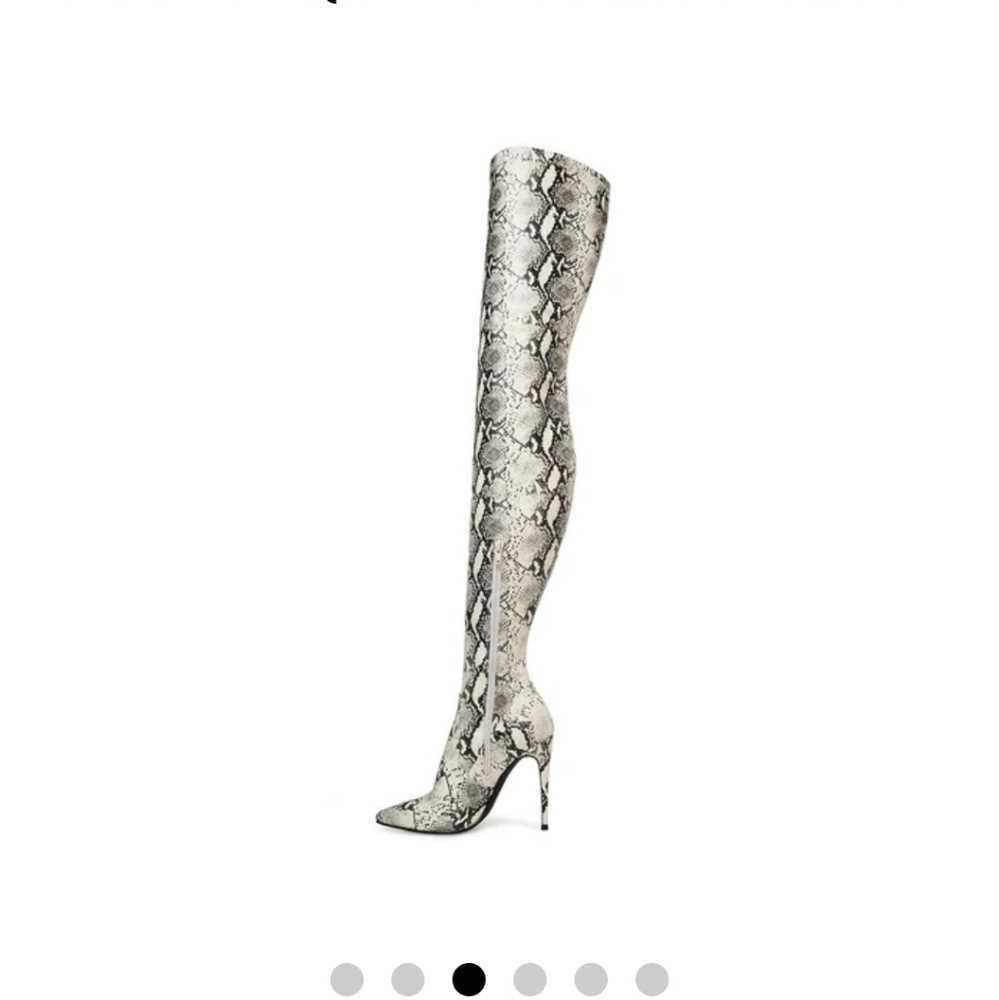 NEW!! Steve Madden Dominique Natural Snake Stiletto - Picture 6 of 9